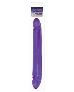 Dongs & Dildos - 12" Reflective Gel Smooth Double Dong - Lavender
