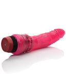 Vibrators - "Hot Pinks Curved Jelly Vibrating 6.5"" Dildo"