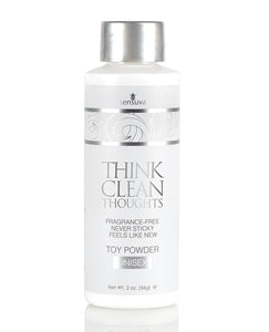 Toy Cleaners - Sensuva Think Clean Thoughts Toy Powder - 2 Oz Bottle