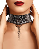 Bondage Blindfolds & Restraints - Shots Ouch Love Street Art Fashion Printed Collar W-leash - Black