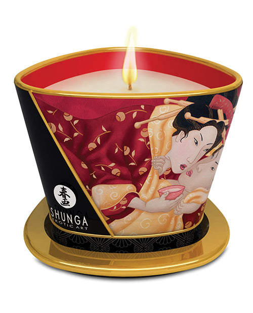 Candles - Shunga Massage Candle Romance - 5.7 Oz Strawberry Wine