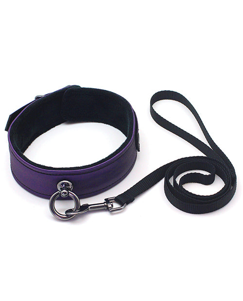 Bondage Blindfolds & Restraints - Spartacus Galaxy Legend Collar & Leash - Purple