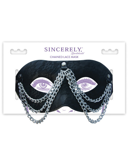 Bondage Blindfolds & Restraints - Sincerely Chained Lace Mask