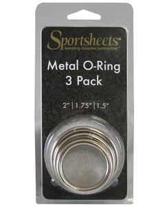 Penis Enhancement - Sportsheets Metal O Ring - Pack Of 3