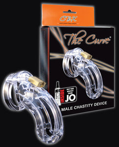 Cb-6000 3 3-4" Curved Cock Cage & Lock Set  - Clear