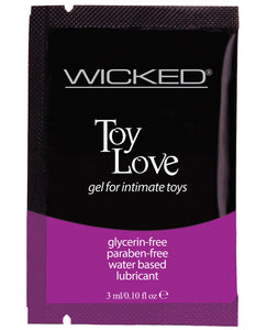 Lubricants - Wicked Sensual Care Toy Love Water Based Lubricant - .1 Oz Fragrance Free