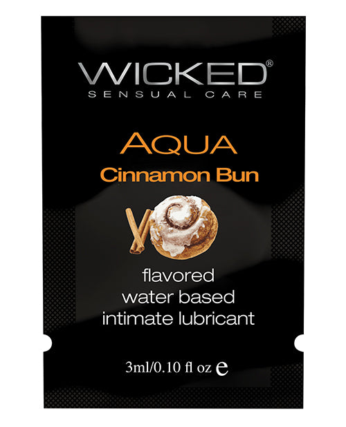 Lubricants - Wicked Sensual Care Aqua Water Based Lubricant - .1 Oz Cinnamon Bun