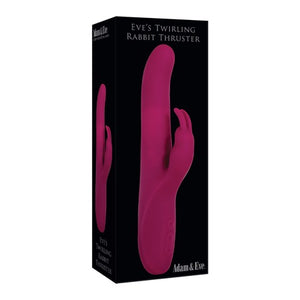Adam & Eve Eve's Twirling Rabbit Thruster Rechargeable Silicone Rabbit Vibrator Burgundy