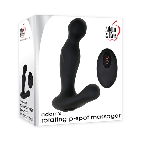 A&E Adam's Rotating P-Spot Massager Rechargeable Silicone Black