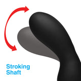 Anal Products - 7x P-stroke Silicone Prostate Stimulator With Stroking Shaft