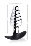 Anal Products - Dark Hive Metal And Silicone Ribbed Anal Plug