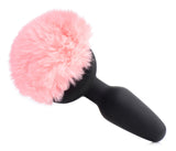 Anal Products - Remote Control Vibrating Pink Bunny Tail Anal Plug
