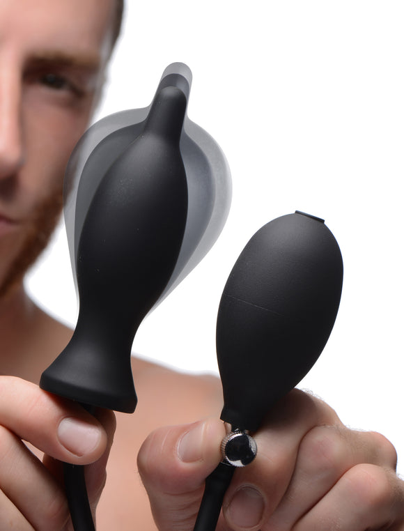 Anal Products - Dark Inflator Silicone Inflatable Anal Plug