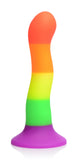 Dildoharness - Proud Rainbow Silicone Dildo With Harness