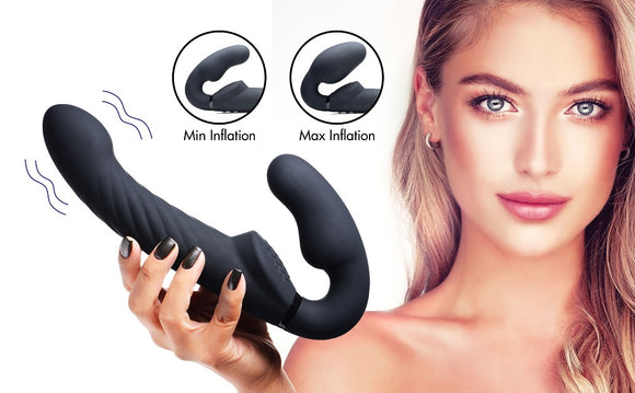 Strapless-strapon - Ergo-fit Twist Inflatable Vibrating Silicone Strapless Strap-on