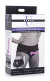 Dildoharness - Lace Envy Black Pegging Set With Lace Crotchless Panty Harness And Dildo - L-xl