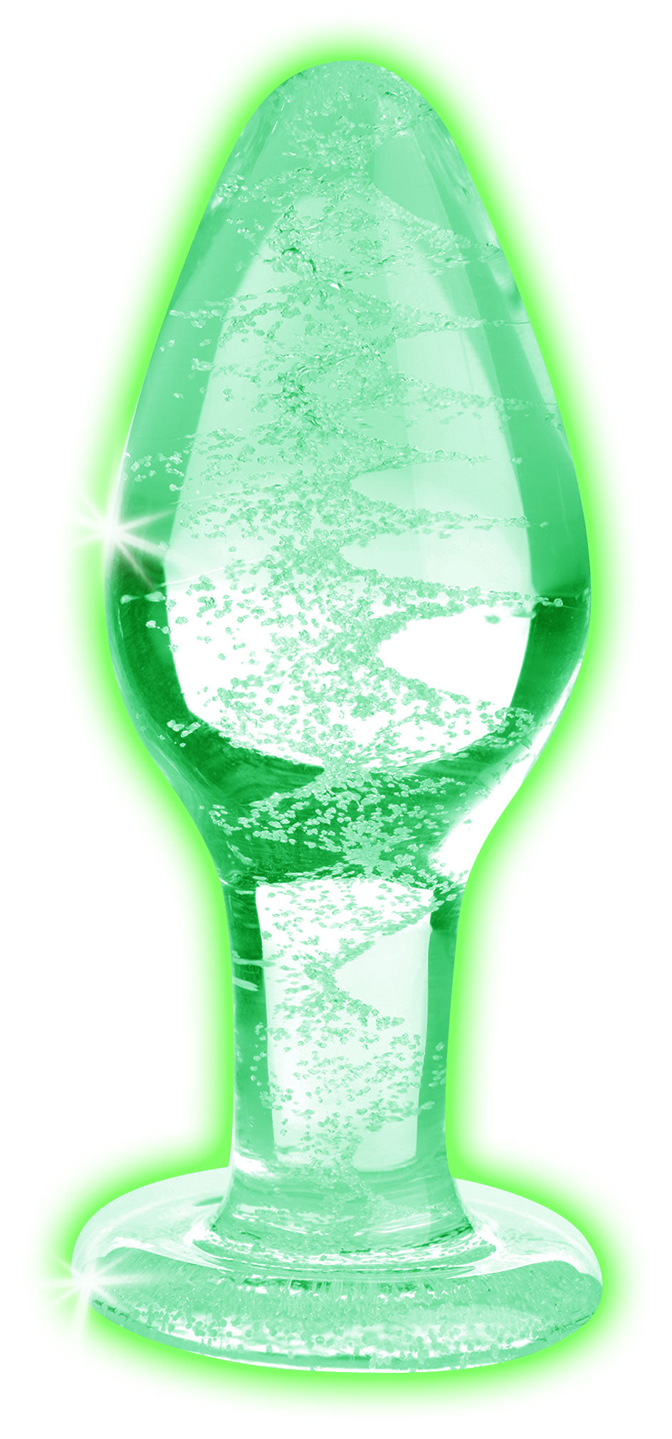 Glow-in-the-dark Glass Anal Plug  Dildo.us