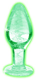 Anal Products - Glow-in-the-dark Glass Anal Plug