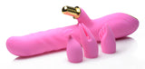 Vibesextoys - 10x Versa-thrust Vibrating And Thrusting Silicone Rabbit With 3 Attachments