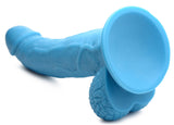 Colorful 7.5 Inch Dildo With Balls and suction cup