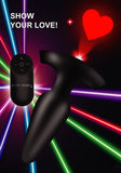 28x Laser Heart Silicone Anal Plug With Remote &ndash