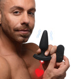 28x Laser Heart Silicone Anal Plug With Remote &ndash