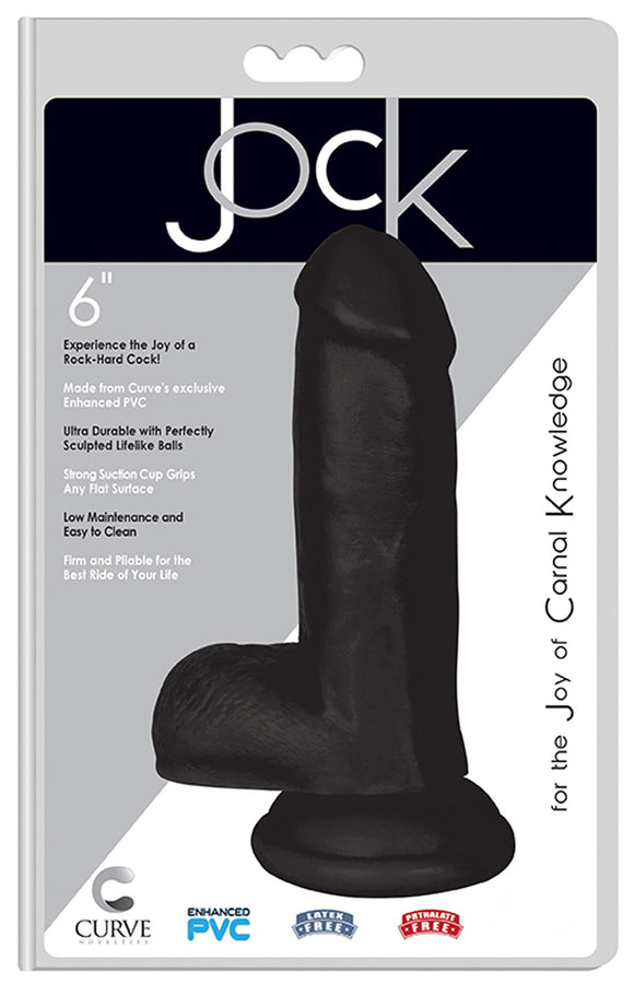 Dongs & Dildos - Jock 6 Inch Dong With Balls Black