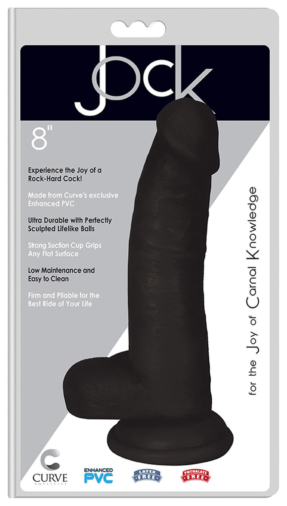 Dongs & Dildos - Jock 8 Inch Dong With Balls Black