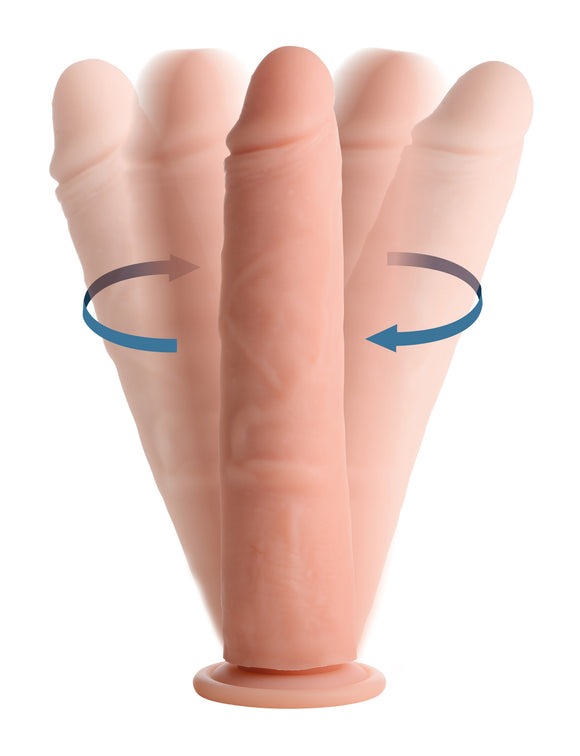 Dongs & Dildos - Vibrating And Rotating Remote Control Silicone Dildo - 9 Inch