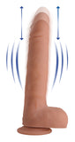 Dongs & Dildos - Vibrating & Thrusting Remote Control Silicone Dildo - Comes in Flesh color, size 9 or 10 inches