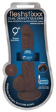 Dongs & Dildos - Silexpan Hypoallergenic Silicone Brown Bendable Dildo With Balls - Available in : 7" 8" 9"